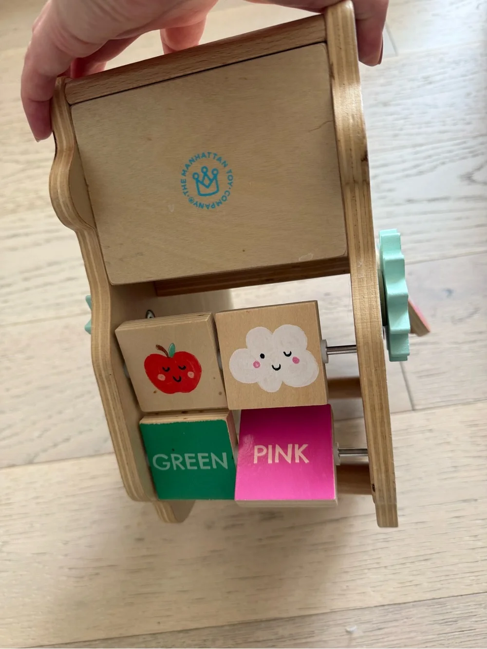 Wooden Llama Toy with Colorful Floral Design